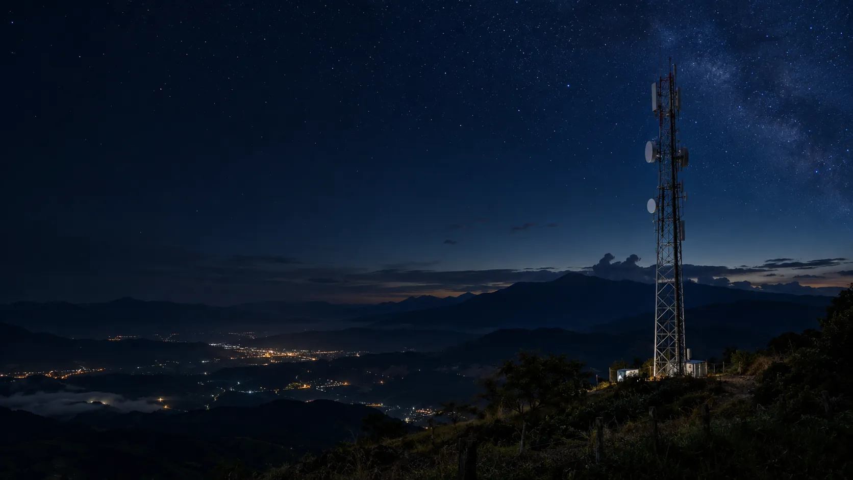 Internet Rural Tuluá tower above the valley